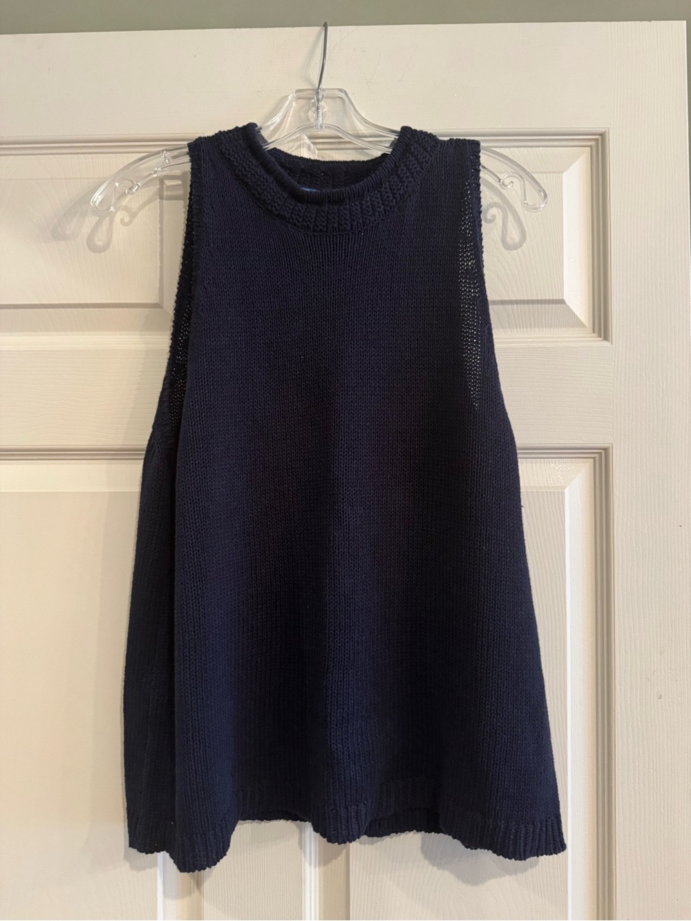 J. McLaughlin Navy Blue Sleeveless Knit Sweater Vest